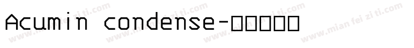 Acumin condense字体转换